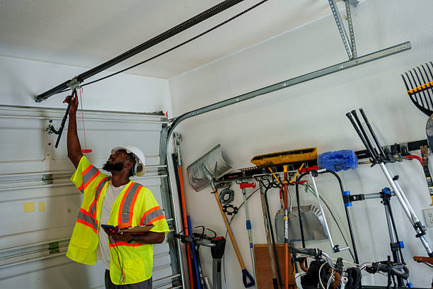 Professional Garage Door Panel Replacement technician working in Watts Mills, SC
